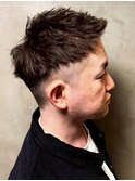 フェードカット ツーブロック スパイキーショート バーバー 20代