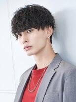 エイド 本店(aid)&nbsp;無造作ショートランダムマッシュ刈り上げツーブロ波巻きパーマ