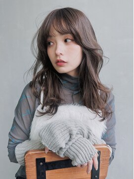 シオン(shion) フェミニンロングマロンベージュ似合わせカット_F20498