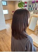 ツヤ感のある柔らかスタイル(白髪染め)