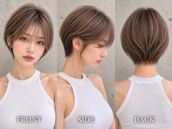 シー バイ ロンド 新宿(Sea by Lond)の写真/小顔魅せ×美シルエットで360度どこから見ても可愛い！柔らかな女性らしいトレンドショートをご提案[新宿]