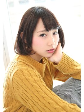 サロンドミルク 原宿(salon de MiLK) 【salon de MiLK原宿】大人かわいい暗髪ワンカールボブ