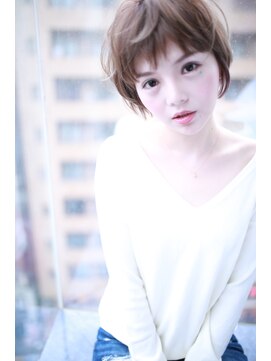 クラウドゼロ(Cloud zero) グレージュ小顔ショートバングスタイル【Cloud zero】