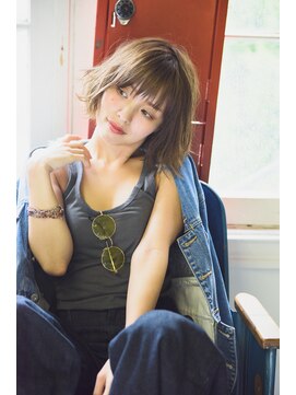 ミエル ヘア 新宿(miel hair) 【miel hair 新宿】ラフな抜け感切りっぱなしボブ
