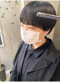 マッシュ　マニッシュ　スリークボブ　ショートボブ　ツヤカラー