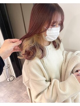 リンドトウキョウ ウメダ(LINDO TOKYO) インナーカラー/ピンクベージュ/可愛い