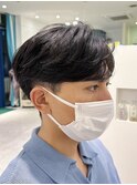 コンマヘアカルマパーマツーブロックマッシュ韓国