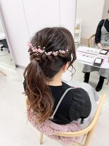 《花屋併設》アップヘア/ミルクチョコレート@20代30代40代