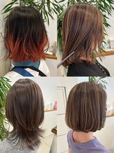 立体感抜群！！デザインカラーが得意なスタイリスト多数在籍！