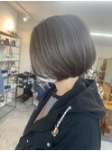 ＊ナチュラル白髪デザインカラー×ショートボブ＊