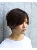 ハンサムショートカット☆ヘーゼルブラウン