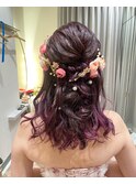 キュートハーフアップ