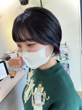 アーブル ヘアーアンドメイク(ARBRE) ブリーチデザインパープルインナーカラーダブルカラー