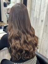 ネクサス 心斎橋(Nexus)&nbsp;エアリーロング美髪切りっぱなしボブピンクブラウンNexus心斎橋