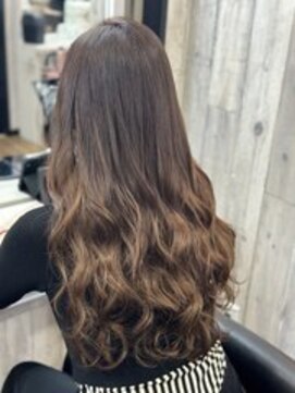 ネクサス 心斎橋(Nexus) エアリーロング美髪切りっぱなしボブピンクブラウンNexus心斎橋