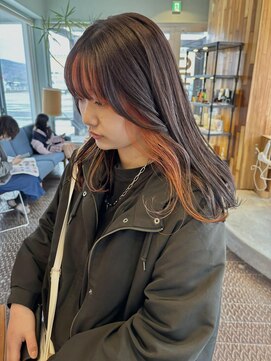 ヘアラウンジ アングゥ(hair lounge ungu) インナーカッパーオレンジ