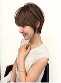 ハイライト白髪ぼかしダブルカラーインナーカラーショートボブ