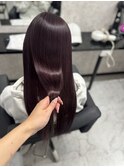ブリーチなしのダブルカラー　ダークパープル