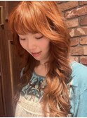 【Vicky指名】ブリーチなしダブルカラーオレンジベージュ
