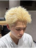 熊本メンズカラー ハイトーン スパイキー MEN'S HAIR