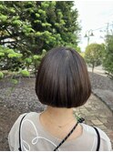 透明感カラー、ワンレングスボブ