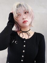 アルバム 池袋(ALBUM)&nbsp;ブリーチ顔周りレイヤー韓国ヘアホワイトベージュボブ_F30855