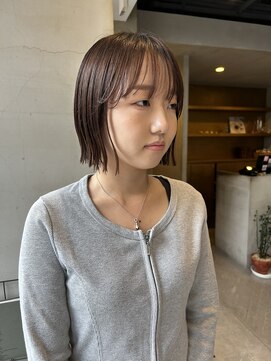 ヘアー アイス ルーチェ(HAIR ICI LUCE) ボブ ラインボブ ヘアドネーション 20代30代 ぱつっとボブ 山中