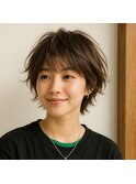 ナチュラルエアリーショートレイヤー 20代 30代 40代 50代 60代