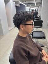 オルカ(ORCA)&nbsp;ニュアンスパーマ/men's/センターパート/ダウンパーマ/新宿/藤沼
