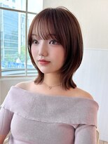 アフロート ディル(AFLOAT D'L)&nbsp;レイヤーウルフが可愛いくびれヘアと小顔に見える顔周りカット