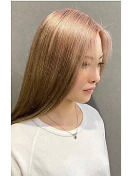 【Tet田中】流れるサイドバング×シルキーアッシュベージュ