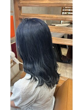 ヘア ロンドン カフェ(HAIR LONDON CAFE) ネイビーブルーカラーリング