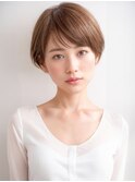 クールショート/ミルクティーベージュ/小顔カット/20代30代p上尾