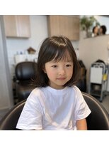 アンサ 長岡天神店(ANSA)&nbsp;【キュートなハネ感】シースルーバング×キッズ外ハネミディ
