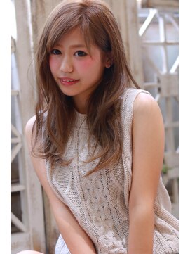 ラファンジュ ヘアー(Rohange hair) 【Rohange】ミルキーベージュ×リラクシーロング