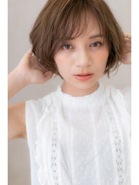 カバーヘア ブリス 戸田公園西口店(COVER HAIR bliss) ココアブラウンのアシンメトリーショートZ戸田公園20代30代40代