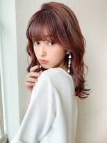 アフロート ディル(AFLOAT D'L) AFLOAT浜田 韓国風ヘア ヨシンモリ 透明感カラー セミロング髪型