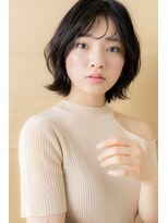 カバーヘア ブリス 川口(COVER HAIR bliss)&nbsp;大人ガーリー黒髪アッシュ濡れ髪ボブウルフY川口20代30代40代