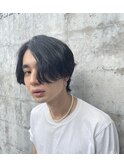 センターパーマ/ニュアンスパーマ/アッシュブラック