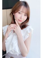 ランソ(RUNSO) 20代・30代/前髪/ピンクベージュ/レッドブラウン/ウルフ