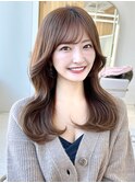 2wayバング 韓国前髪 シースルー ミディアム レイヤー　顔周り