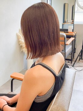 ミュラ(mulah) 切りっぱなしボブベージュカラー＊大人かわいいアースカラー