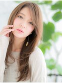 【浅草美容院HANARE】斜めバング☆大人レイヤーロングa