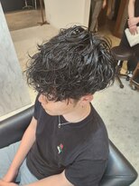 パシフィックダズールコパン(Pacific Dazzle copain) 神戸メンズ ツイスパ 波巻き プードルパーマ カット