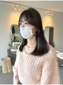 オリーブグレージュでつくる柔らかいレイヤー いわき美容室