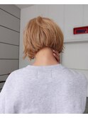 ベージュカラー　×  ボブ