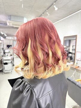 ダンク(DUNK) クリアピンク×ミルクティブロンド