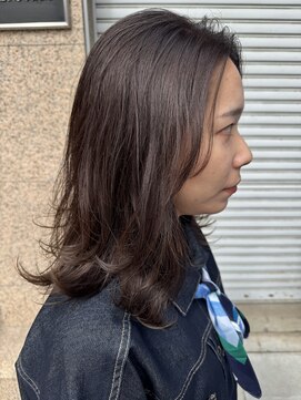 サル(saru) #レイヤーカット × #ラベンダー #グレージュ