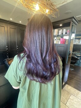 モナン 海老名(Monan) パープルグラデーションカラー ブリーチなし 透明感カラー