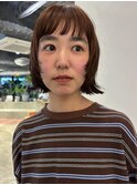 ◯オレンジブラウンカラー/無造作ボブ